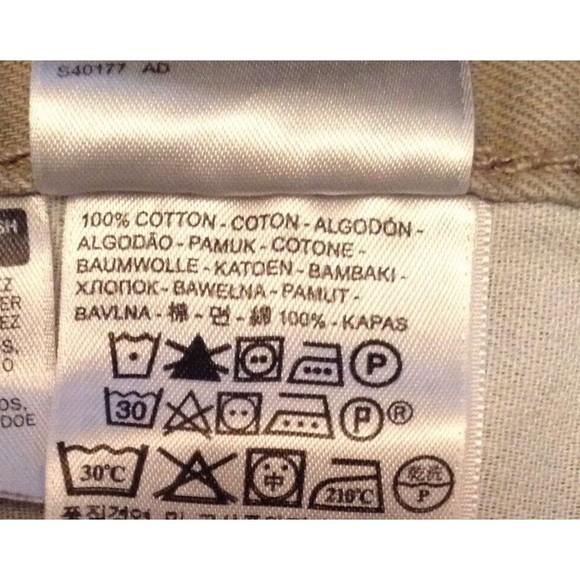 Levis 505 Jeans Mens Size 38x32 Khaki Straight Leg Relaxed Cotton Denim Pants - Picture 9 of 9